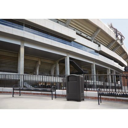 Rubbermaid® Commercial Plaza Jr. Container, 35 gal, Plastic, Black (RCP9P90BLA)