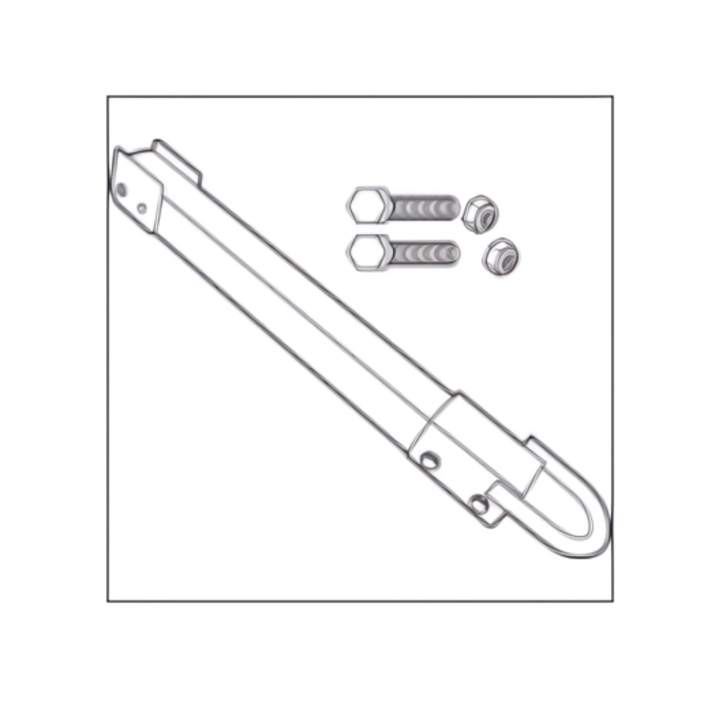 Rubbermaid® Commercial Hitch with Hardware for Towable/Trainable Tilt Trucks, Red (SGSFG1316L4RED)