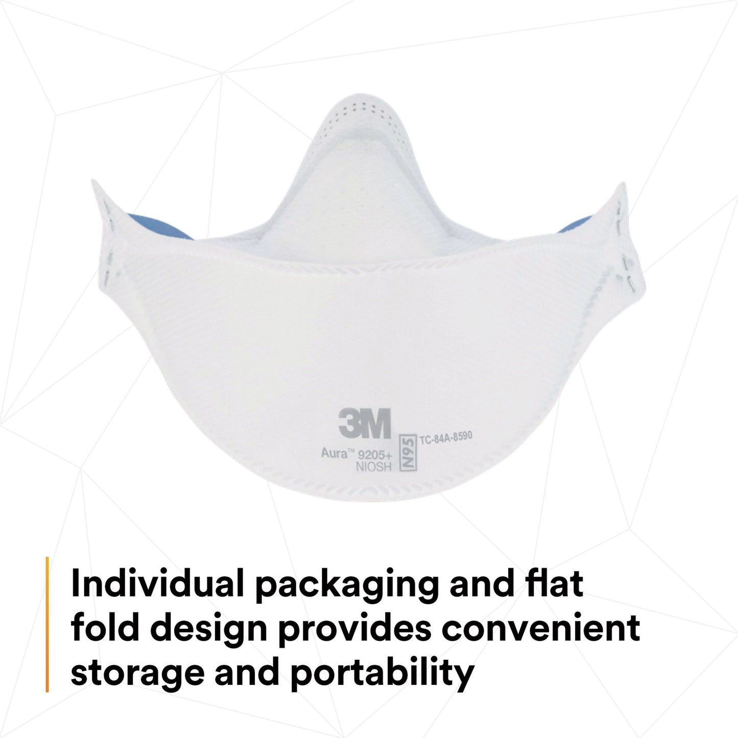 3M™ Aura Particulate Respirator 9205+, Standard Size, 12/Carton (MMM9205PLUSCT)