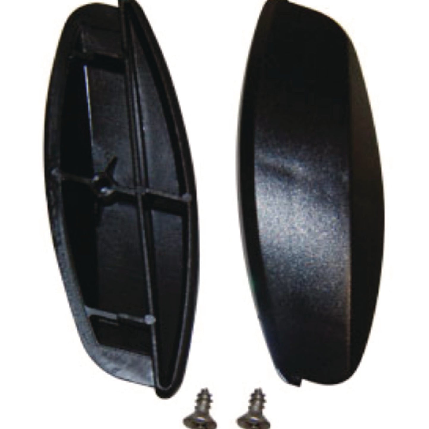 Rubbermaid® Commercial End Caps with Hardware, 18" x 1.5", Black (SGS1791803)