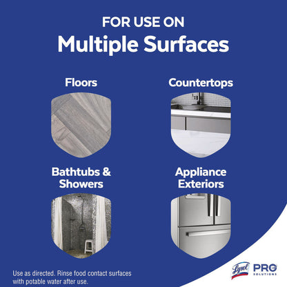 LYSOL® Brand Power Clean Concentrated Multi-Surface Cleaner, Lemon and Sunflower Essence, 28 oz Pour Bottle (RAC82513EA)