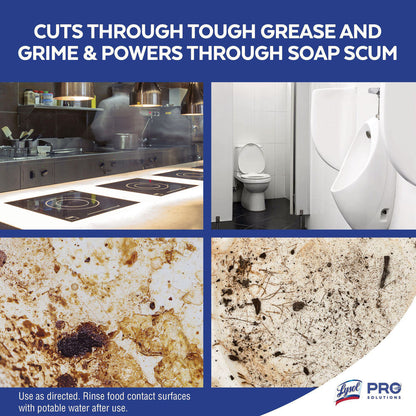 LYSOL® Brand Power Clean Concentrated Multi-Surface Cleaner, Lemon and Sunflower Essence, 28 oz Pour Bottle (RAC82513EA)