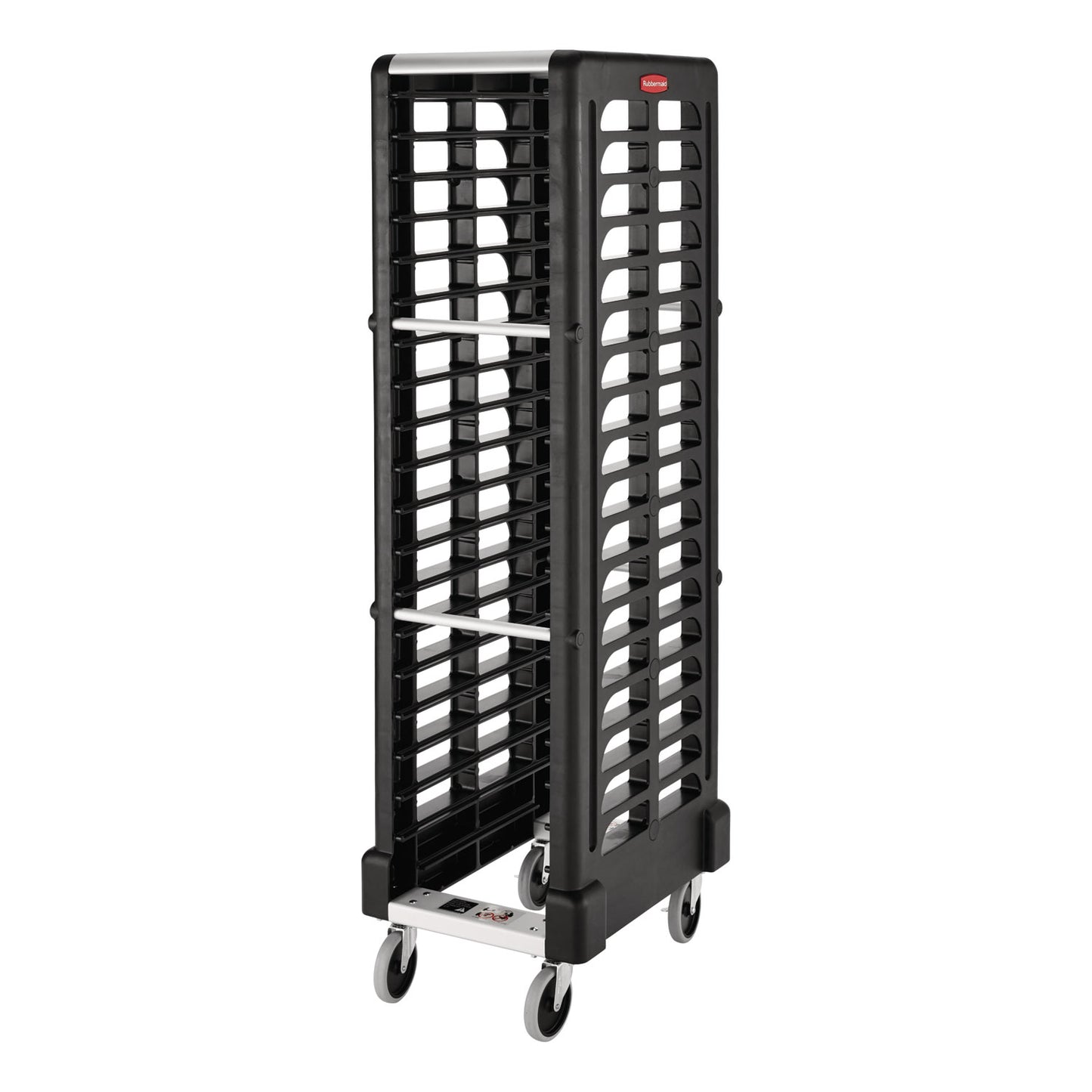 Rubbermaid® Commercial 5-Inch Swivel and Rigid Plate Caster Kit with Hardware, Gray (SGSFG3317L1BLA)