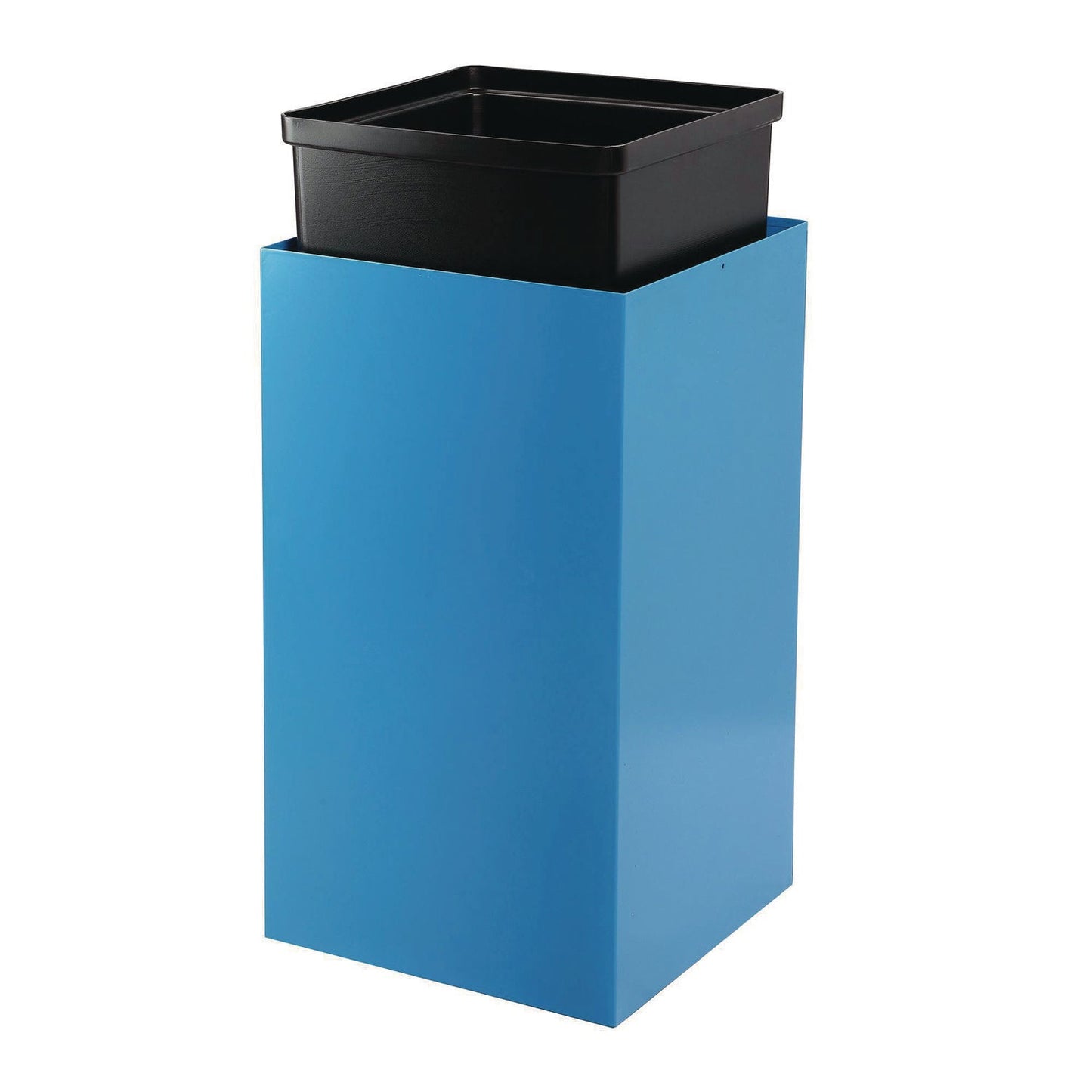 alpine-industries-29-gallon-trash-recycling-cans-steel-blue-recycling-with-circle-lid-black-trash-can-with-square-lid-alh4450blkkit6_5