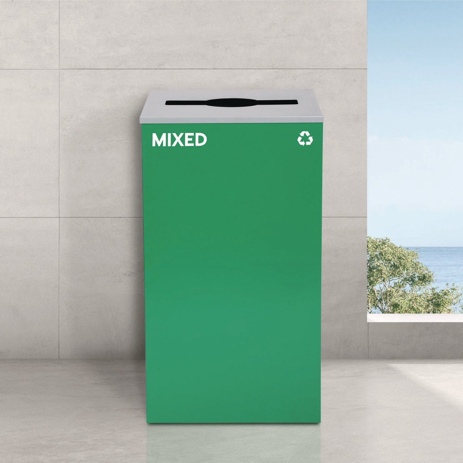 alpine-industries-29-gallon-trash-recycling-cans-steel-green-mixed-recycling-can-with-mixed-lid-black-trash-can-with-square-lid-alh4450blkkit11_5