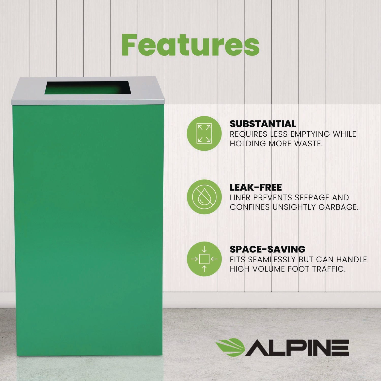 alpine-industries-29-gallon-trash-recycling-cans-steel-green-can-with-square-lid-alh4450kitgrns_9