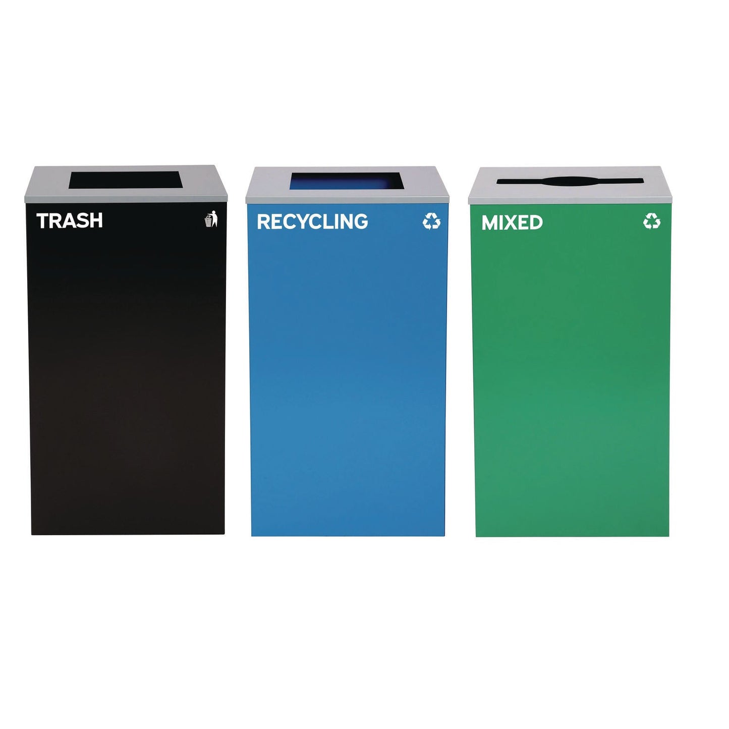 alpine-industries-29-gallon-trash-recycling-cans-steel-blue-recycling-and-black-trash-cans-w-square-lid-green-mixed-recycling-can-mixed-lid-alh4450blkkit22_1