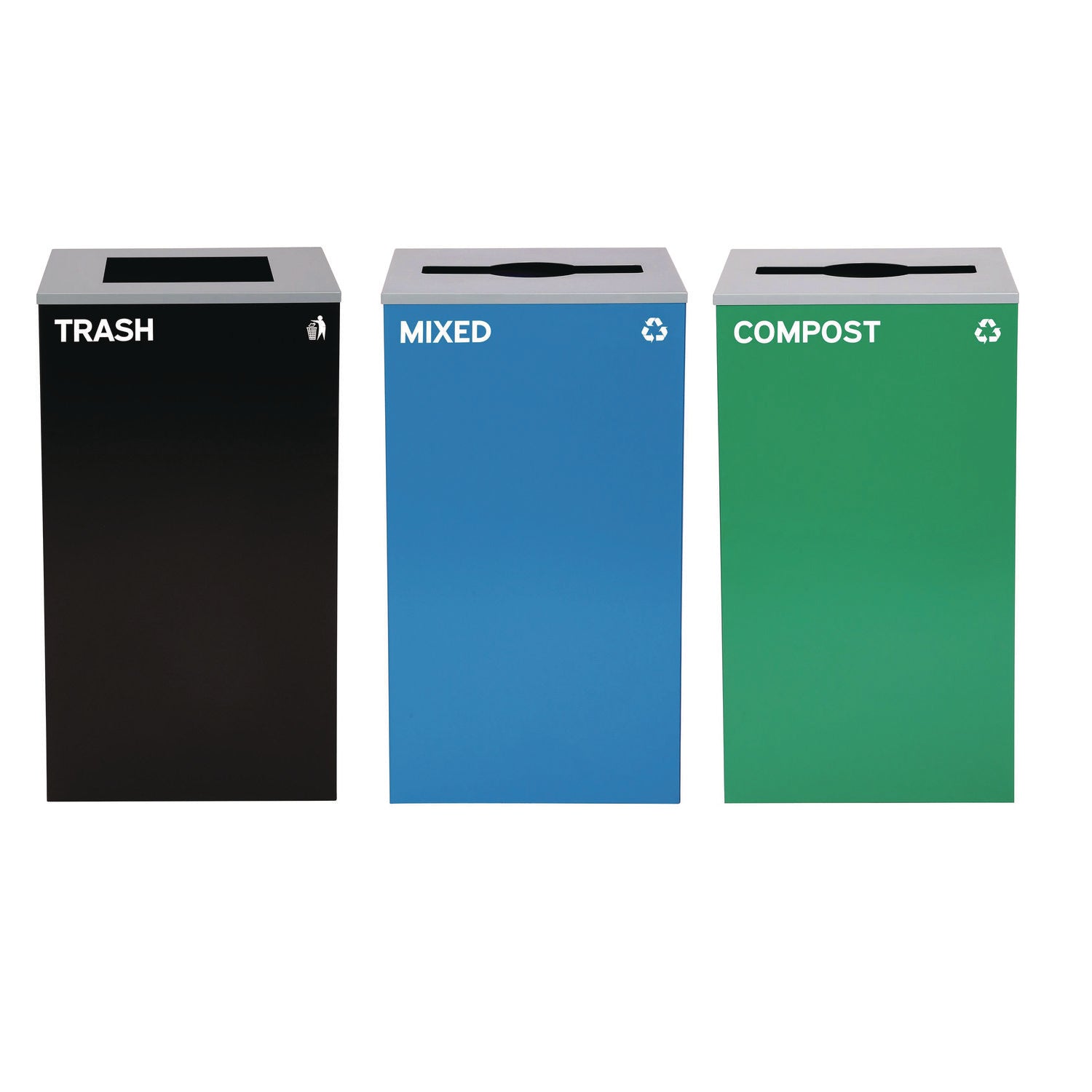 alpine-industries-29-gallon-trash-recycling-cans-steel-blue-mixed-recycling-and-green-compost-cans-w-mixed-lids-black-trash-can-w-square-lid-alh4450blkkit28_1