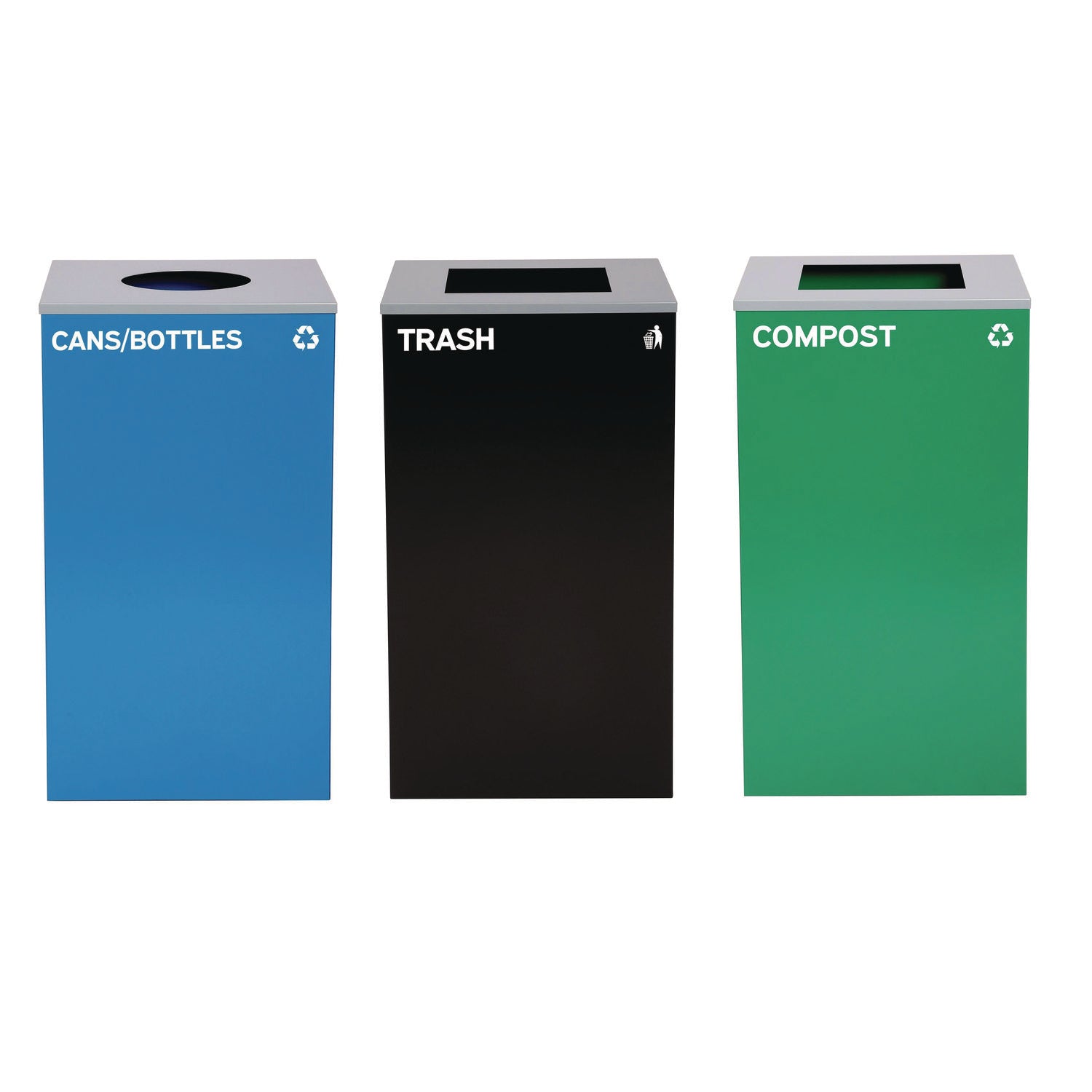 alpine-industries-29-gallon-trash-recycling-cans-steel-blue-cans-bottles-with-circle-lid-green-compost-and-black-trash-cans-with-square-lids-alh4450blkkit34_1