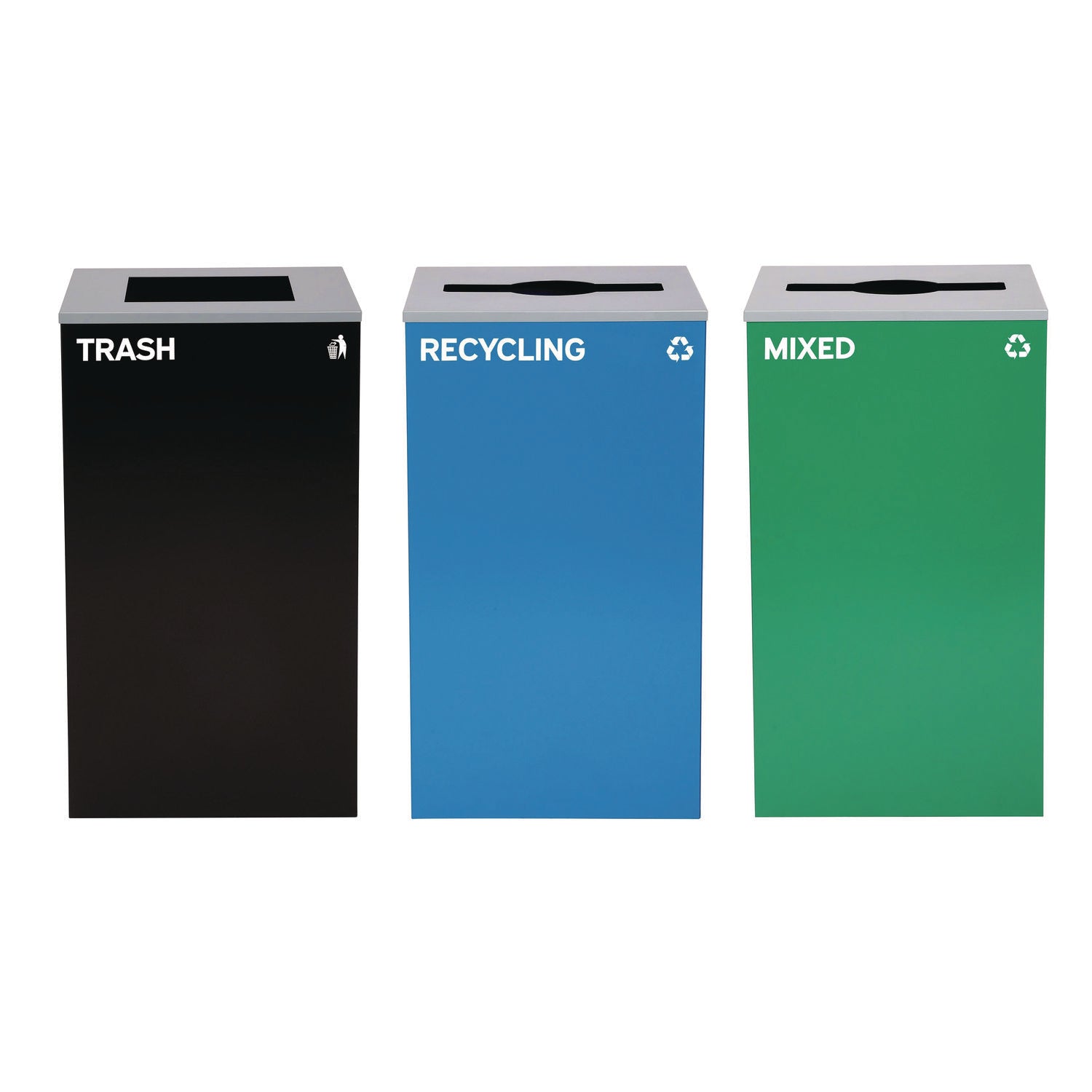 alpine-industries-29-gallon-trash-recycling-cans-steel-blue-recycling-and-green-mixed-recycling-can-w-mixed-lids-black-trash-can-w-sq-lid-alh4450blkkit31_1