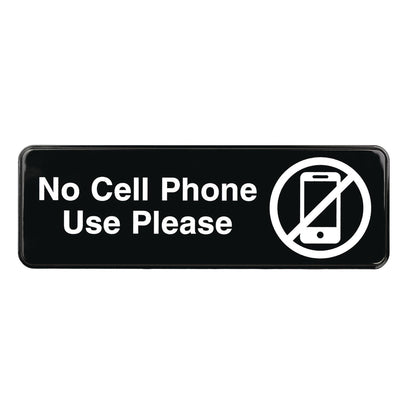 excello-global-products-r-no-cell-phone-use-please-indoor-outdoor-wall-sign-9-x-3-black-face-white-graphics-3-pack-exoegphd0266s_2