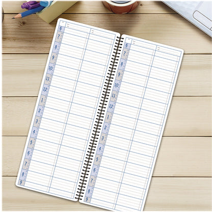 global-printed-products-daily-appointment-book-13-5-x-5-brown-cover-undated-2-pack-gpuspls0083_3