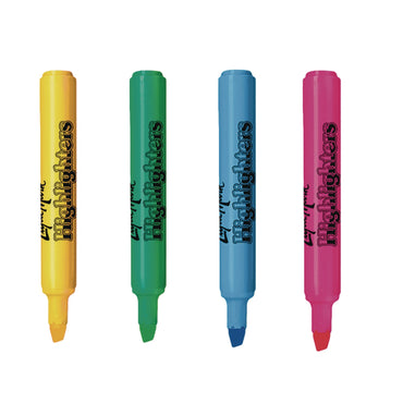 liqui-mark-r-brite-spots-tank-highlighters-assorted-ink-colors-chisel-tip-assorted-barrel-colors-4-pack-lqm41580_2