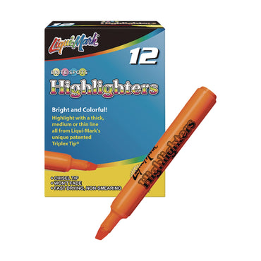 liqui-mark-r-tank-fluorescent-highlighter-orange-ink-chisel-tip-orange-barrel-dozen-lqm60625_2