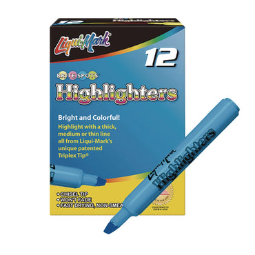 liqui-mark-r-tank-fluorescent-highlighter-blue-ink-chisel-tip-blue-barrel-dozen-lqm60823_2