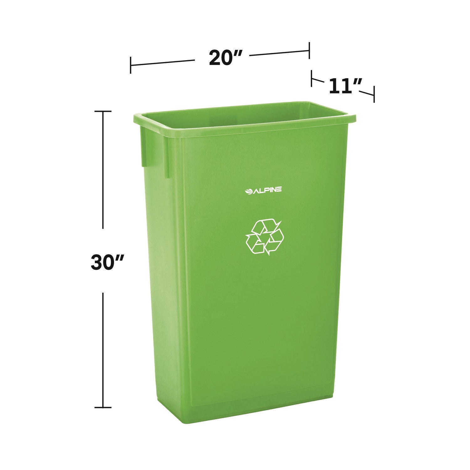 alpine-industries-slim-23-gallon-recycling-bin-plastic-lime-green-alhalp477lgrn_2
