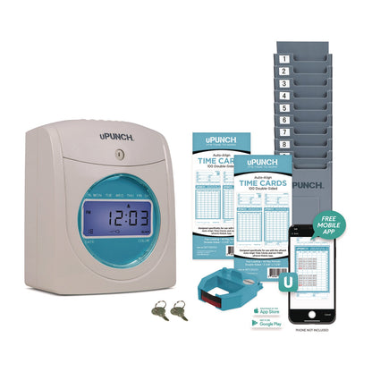 upunch-digital-auto-align-punch-time-clock-bundle-white-ppzsb1200_3
