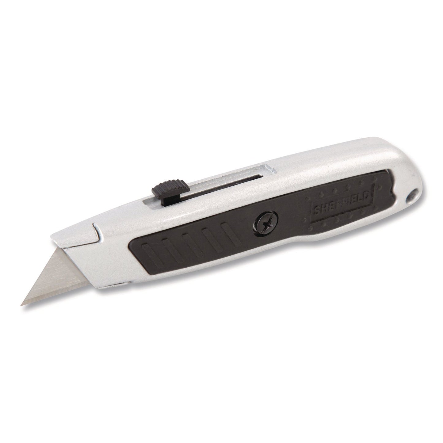 sheffield-retractable-utility-knife-1-25-blade-3-5-plastic-handle-black-gray-gns12243_1