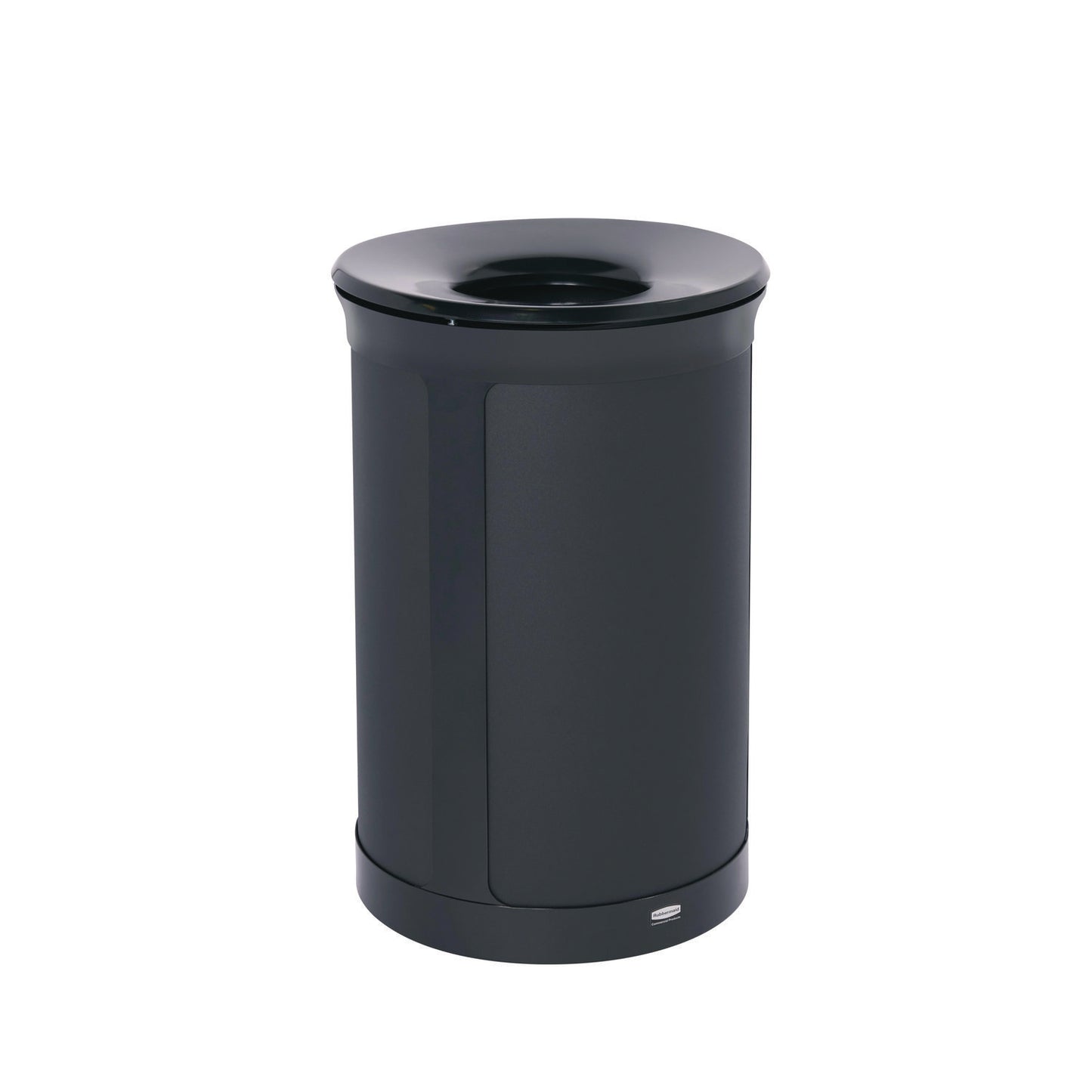 Rubbermaid® Commercial ENHANCE Series Waste Receptacle, 33 gal, Metal, Jet Black Metallic (RCP2172842)