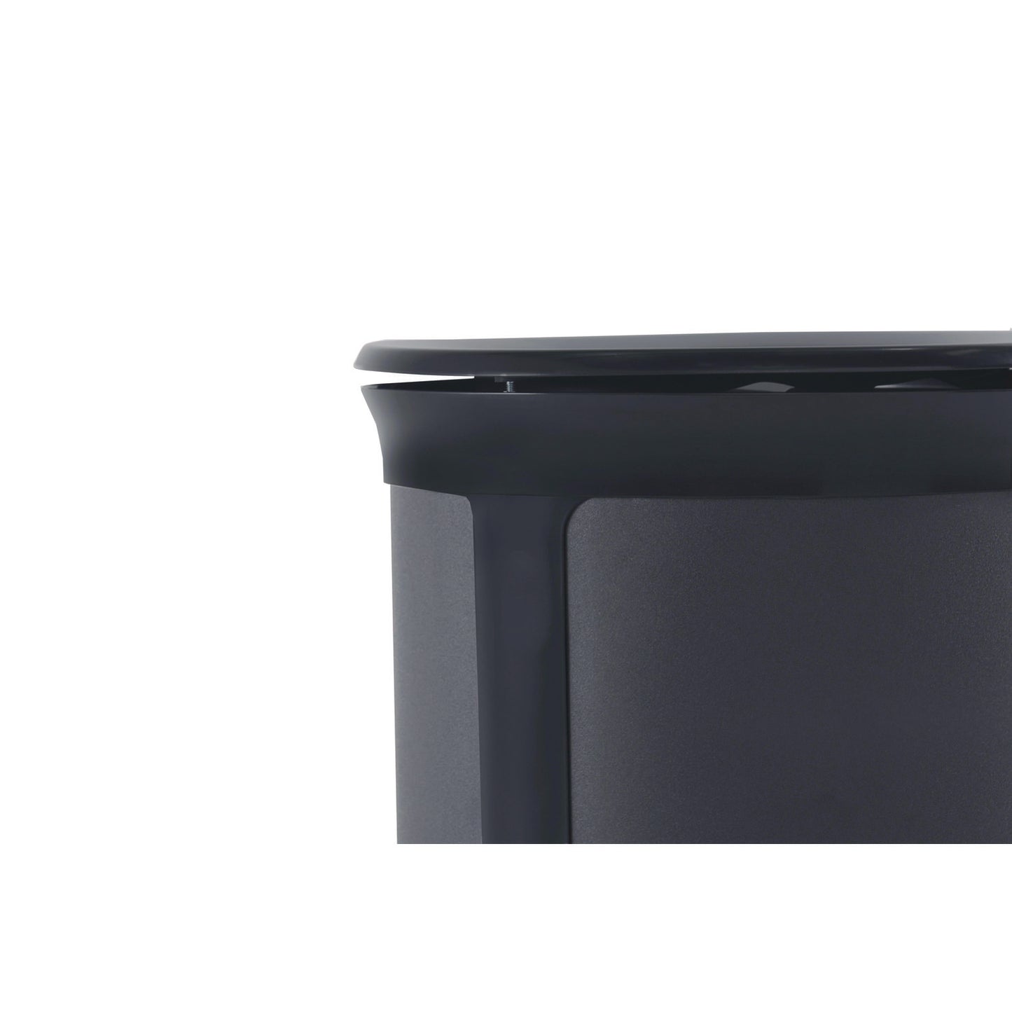 Rubbermaid® Commercial ENHANCE Series Waste Receptacle, Dual Top Hole, 23 gal, Metal, Jet Black Metallic (RCP2172844)