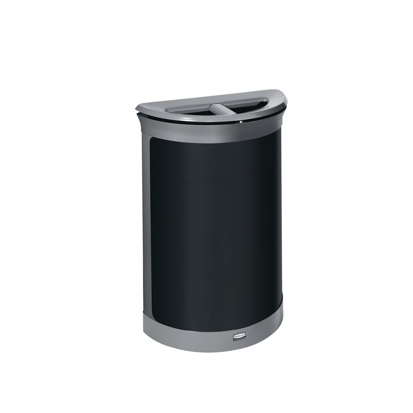 Rubbermaid® Commercial ENHANCE Series Waste Receptacle, Dual Top Hole, 11.5 gal, Metal, Pearl Gray/Umbra Gray (RCP2172846)