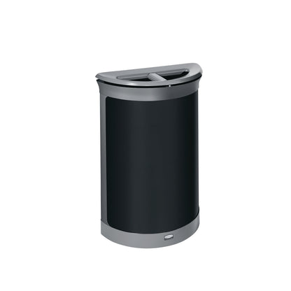 Rubbermaid® Commercial ENHANCE Series Waste Receptacle, Dual Top Hole, 11.5 gal, Metal, Pearl Gray/Umbra Gray (RCP2172846)
