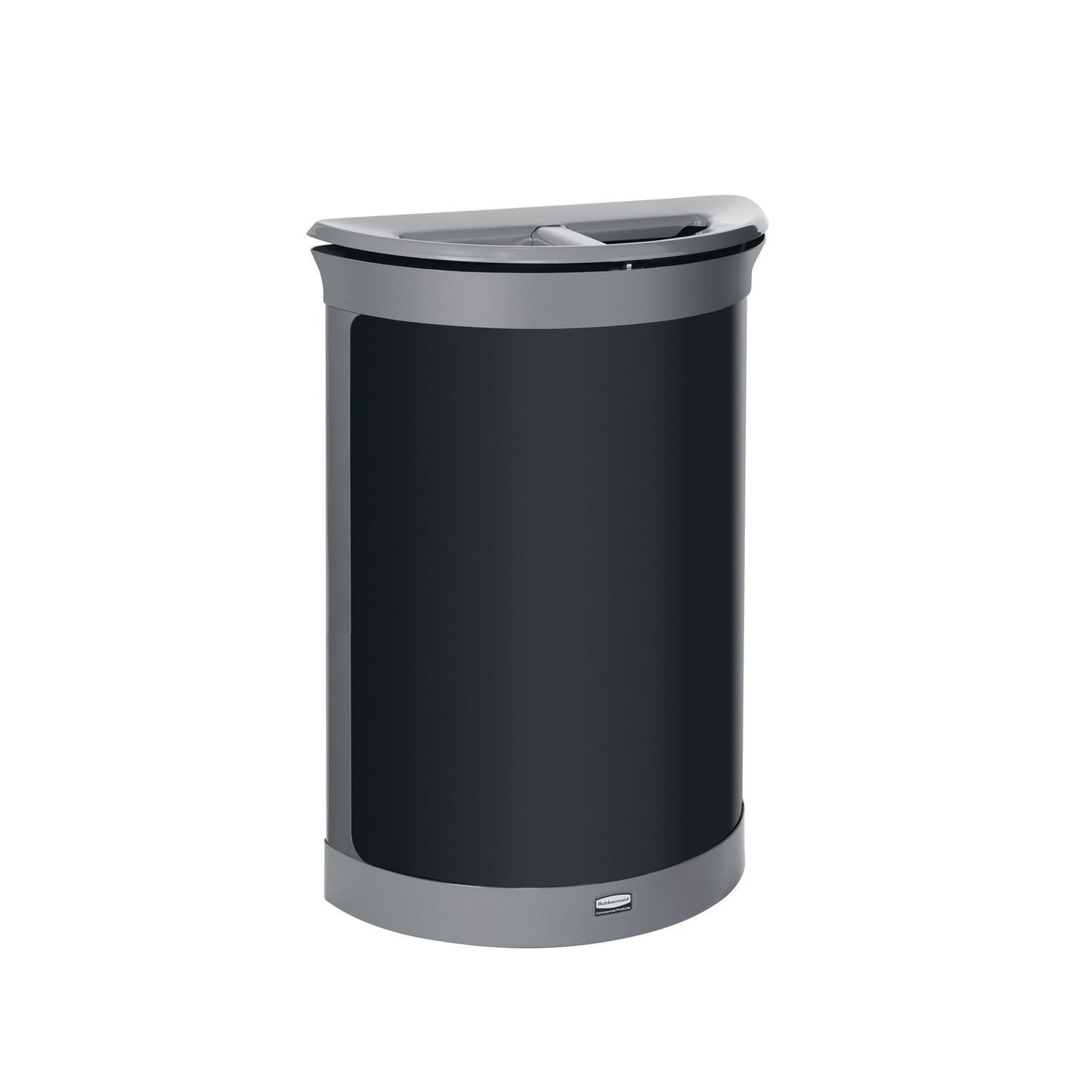 Rubbermaid® Commercial ENHANCE Series Waste Receptacle, Dual Top Hole, 11.5 gal, Metal, Pearl Gray/Umbra Gray (RCP2172846)