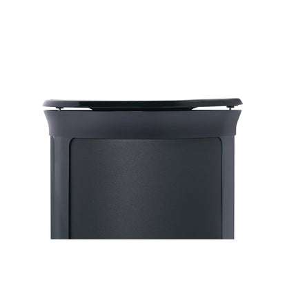 Rubbermaid® Commercial ENHANCE Series Waste Receptacle, 23 gal, Metal, Jet Black Metallic (RCP2172850)