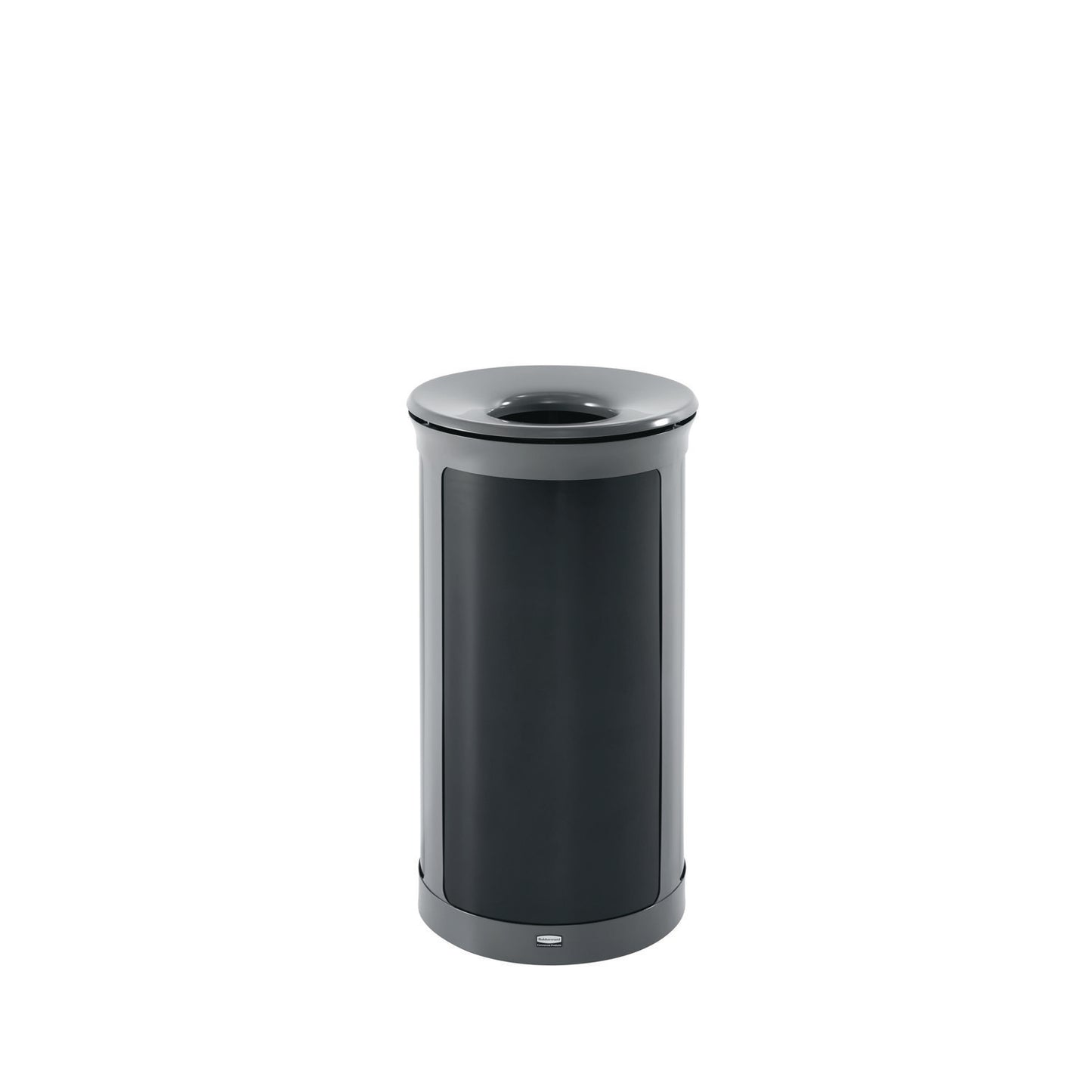 Rubbermaid® Commercial ENHANCE Series Waste Receptacle, 33 gal, Metal, Pearl Gray/Umbra Gray (RCP2172852)