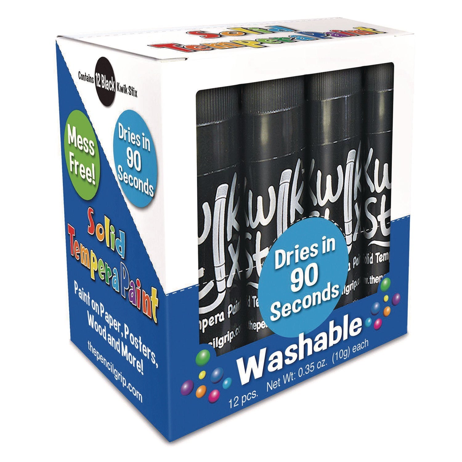 tpg-creations-kwik-stix-single-color-pack-0-7-x-3-5-black-12-pack-12-packs-carton-tpg6001012_1