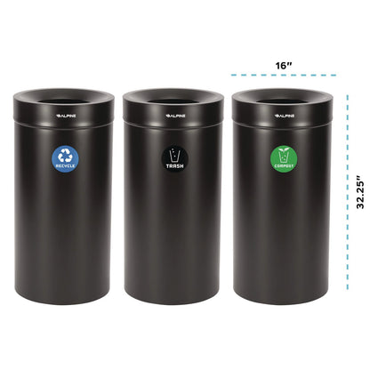alpine-industries-27-gallon-black-stainless-steel-compost-bin-recycling-can-and-trash-receptacle-alh47527blkrtco_5