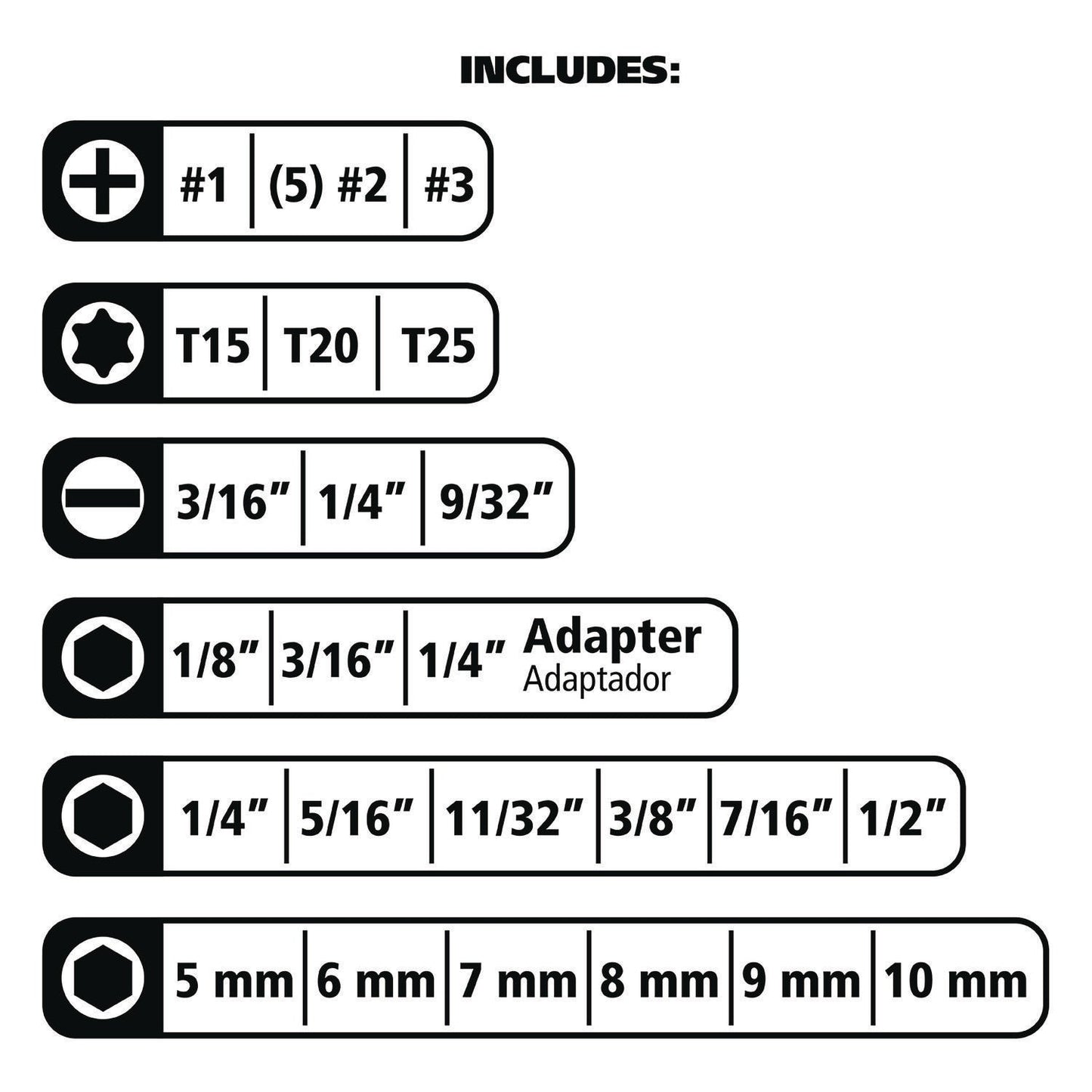 great-neck-r-ratcheting-screw-nut-driver-set-34-piece-hex-phillips-slotted-star-bits-metric-sae-sockets-8-long-yellow-black-handle-gns92018_8