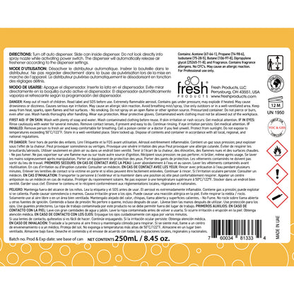 Fresh Products Fusion Metered Aerosols, Citrus Sorbet, 8.45 oz, 12/Carton (FRSMA12CS)