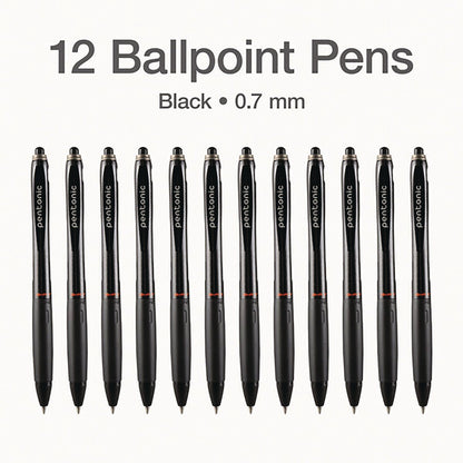 tops-pentonic-retractable-ballpoint-pen-fine-0-7-mm-black-ink-black-barrel-12-pack-pnt12120_2