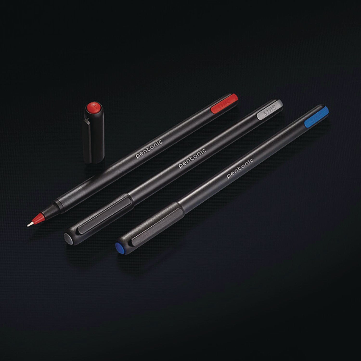 tops-pentonic-fine-point-ballpoint-pens-0-7-mm-assorted-ink-colors-black-barrel-25-pack-pnt12126_7