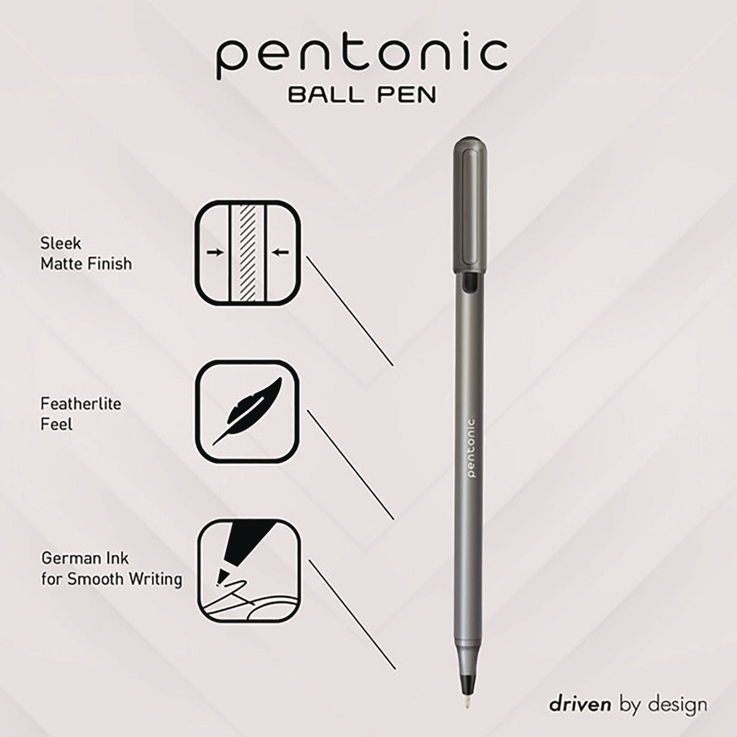 tops-pentonic-medium-point-ballpoint-pen-1-mm-assorted-ink-colors-charcoal-gray-barrel-25-pack-pnt12127_2