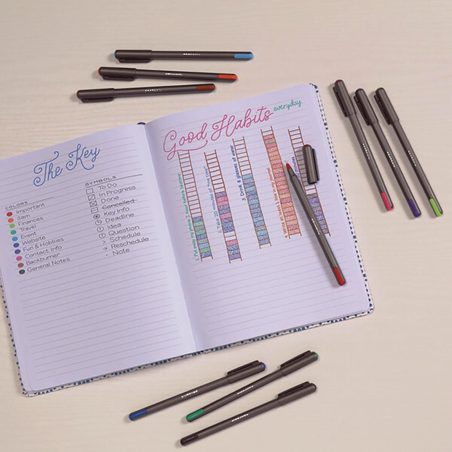 tops-pentonic-medium-point-ballpoint-pen-1-mm-assorted-ink-colors-charcoal-gray-barrel-25-pack-pnt12127_7