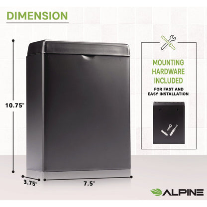 alpine-industries-stainless-steel-wall-mounted-sanitary-napkin-receptacle-black-alhalp451ssbblk_2