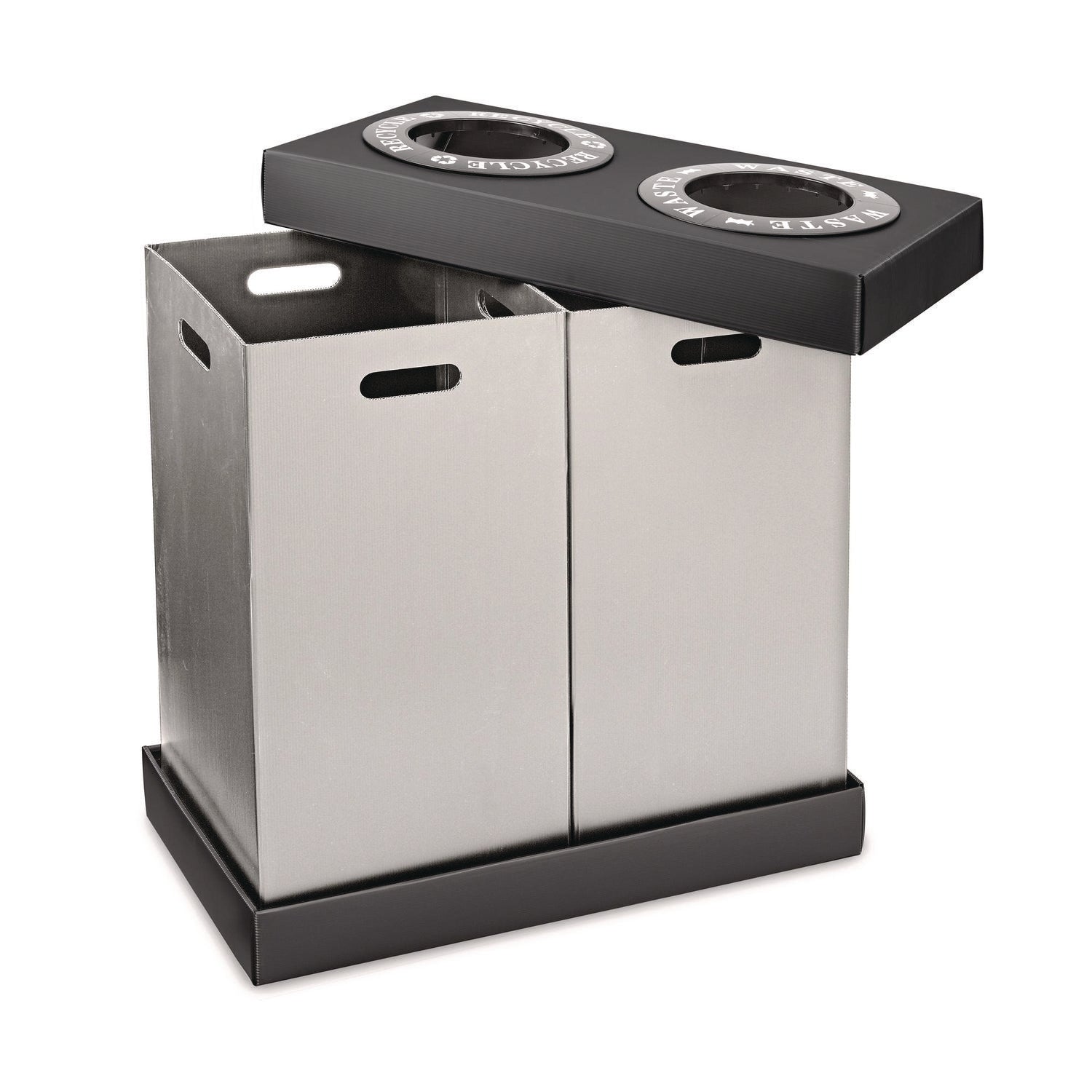 alpine-industries-28-gal-indoor-trash-can-and-recycling-bin-corrugated-polypropylene-gray-2-bin-alhalp47102blk_3