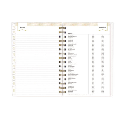 Blue Sky® Day Designer Navy Stripe Daily/Monthly Planner, Horizontal Stripe Artwork, 8 x 5, Navy/White Cover, 12-Month (Jan-Dec): 2026 (BLS103623)