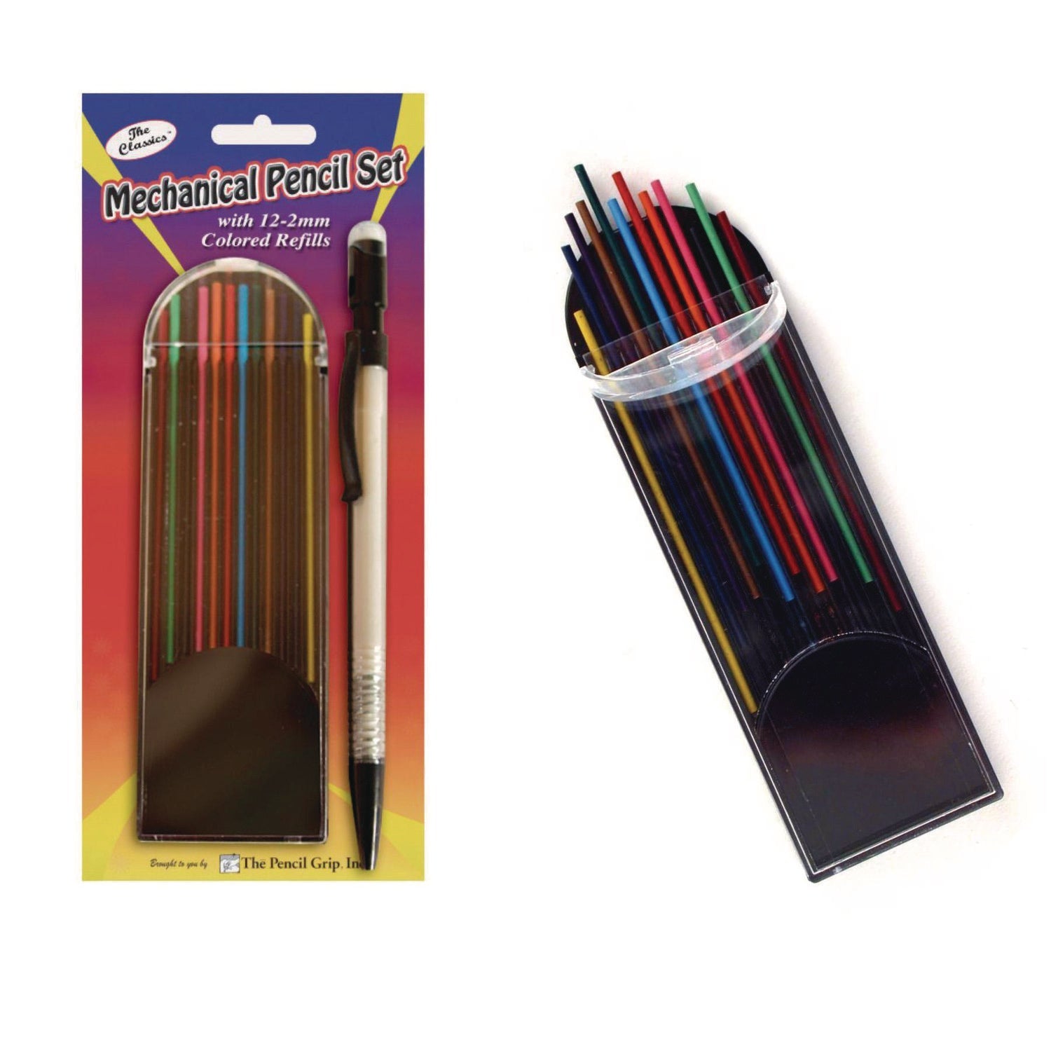 tpg-creations-mechanical-color-pencil-set-2-mm-12-assorted-lead-refills-gray-barrel-72-carton-tpg33072_5