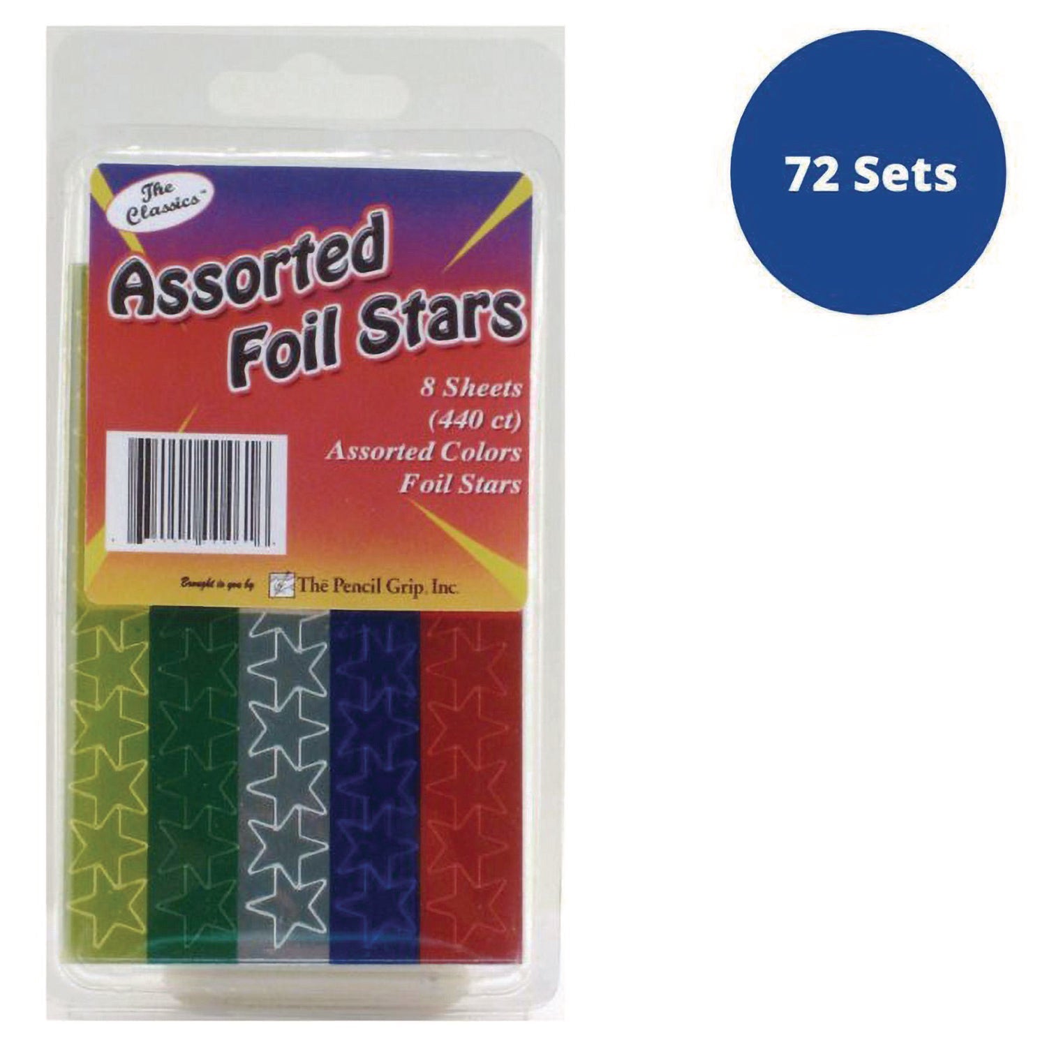 tpg-creations-foil-star-stickers-assorted-colors-55-sheet-8-sheets-pack-72-packs-carton-tpg46172_2