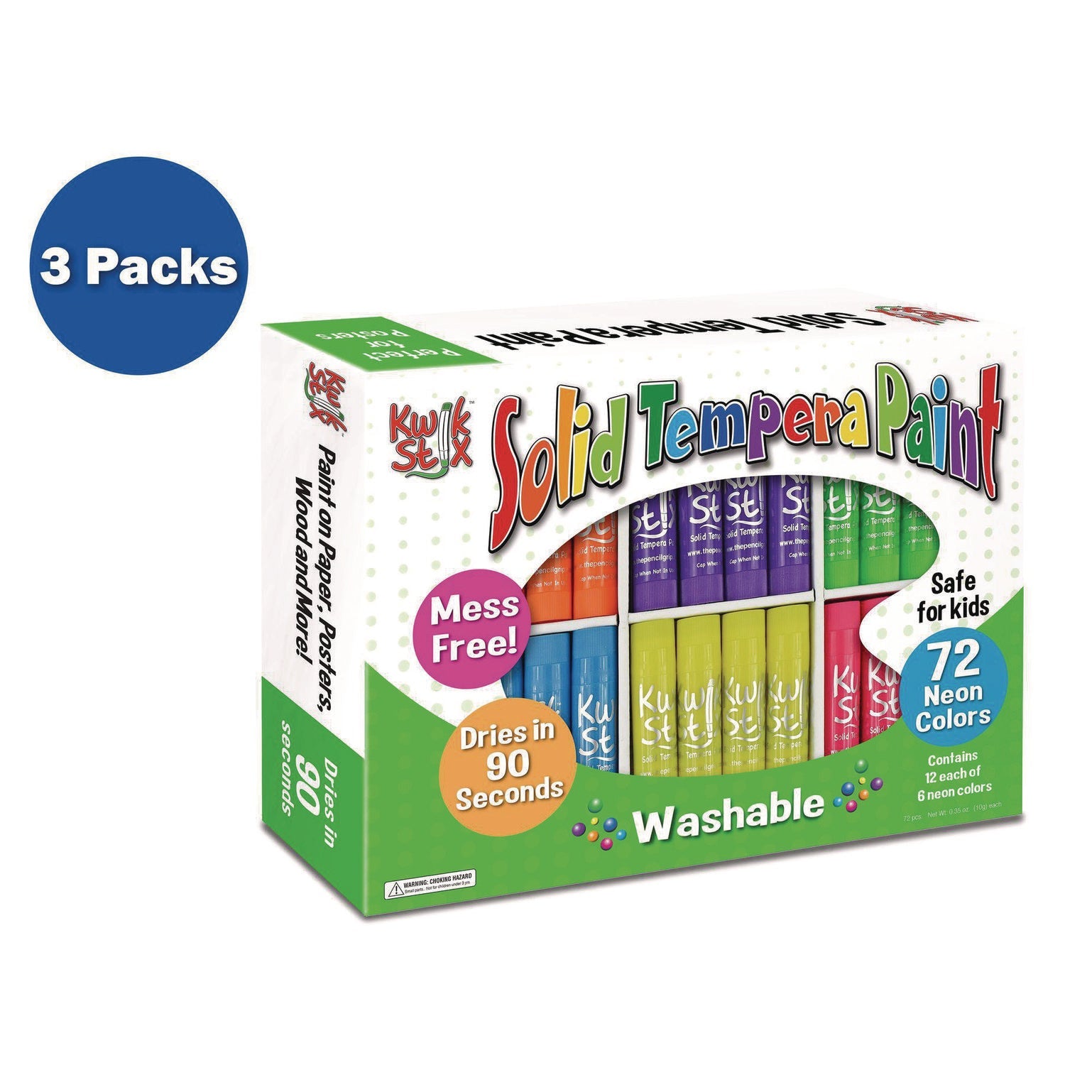 tpg-creations-kwik-stick-tempera-paint-3-5-assorted-neon-colors-72-pack-3-packs-carton-tpg62603_5