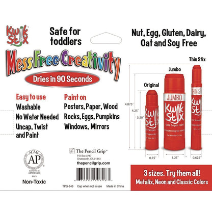 tpg-creations-kwik-stick-tempera-paint-6-assorted-metallic-colors-6-pack-12-packs-carton-tpg64712_2