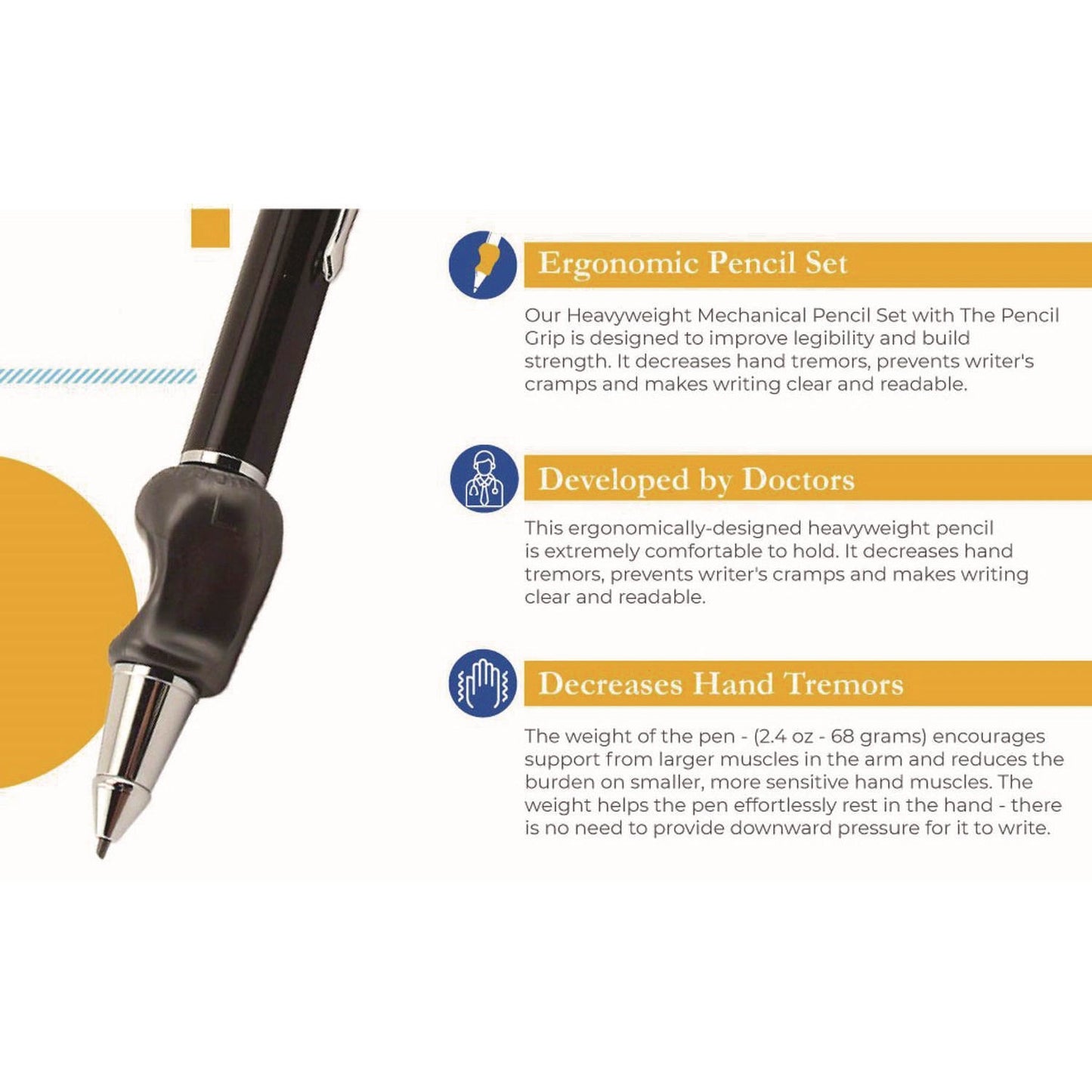 tpg-creations-heavyweight-ball-pen-w-the-pencil-grip-ballpoint-pen-retractable-med-0-7-mm-black-ink-black-silver-navy-barrel-8-carton-tpg65108_3