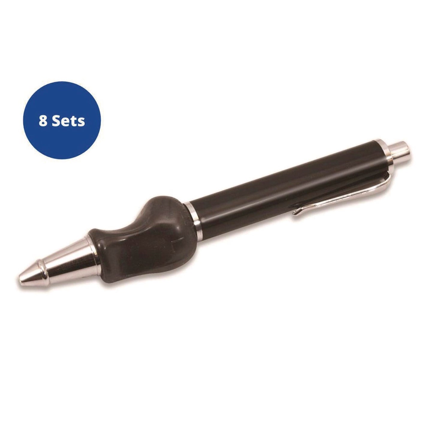 tpg-creations-heavyweight-ball-pen-w-the-pencil-grip-ballpoint-pen-retractable-med-0-7-mm-black-ink-black-silver-navy-barrel-8-carton-tpg65108_6