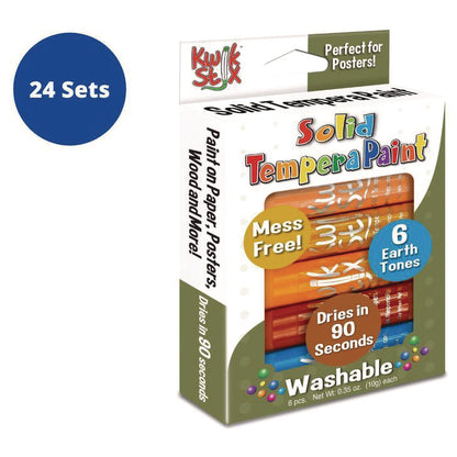 tpg-creations-kwik-stix-tempera-paint-set-6-assorted-earth-tones-colors-6-pack-24-packs-carton-tpg67624_5