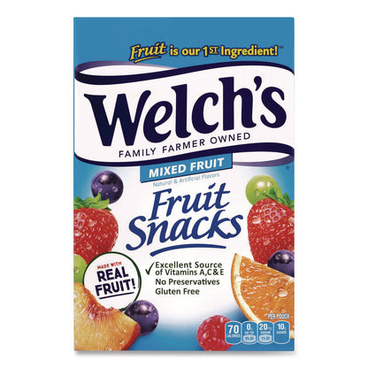 Welch's Fruit Snacks, Mixed Fruit, 0.9 oz Pouch, 40/Box (WELPIM94068)