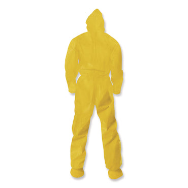 KleenGuard™ A70 Chemical Spray Protection Coveralls, Elastic Wrists, Ankles, Hood and Boots, 2X-Large, Yellow, 12/Carton (ANS00685)