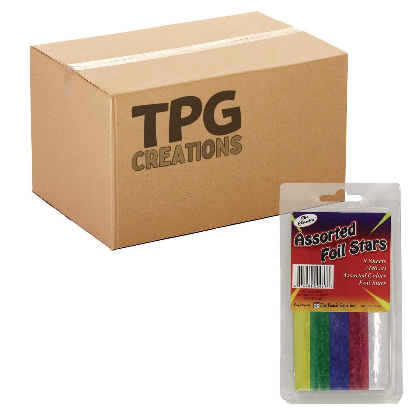 tpg-creations-foil-star-stickers-assorted-colors-55-sheet-8-sheets-pack-72-packs-carton-tpg46172_1